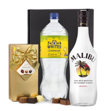 Buy & Send Malibu Original Coconut Rum 70cl with Lemonade Mixer Gift Box